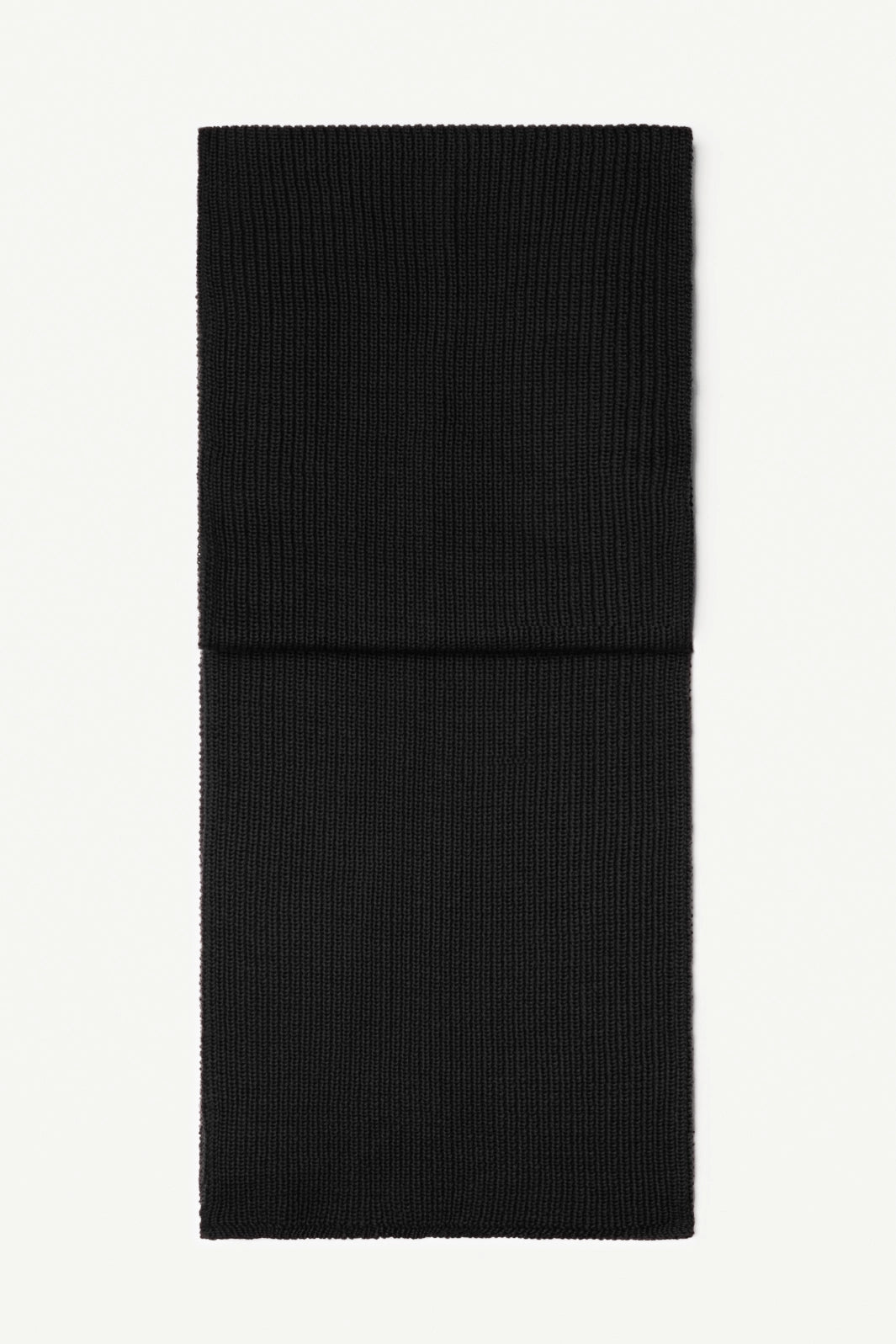 Echarpe unie laine mérinos noir