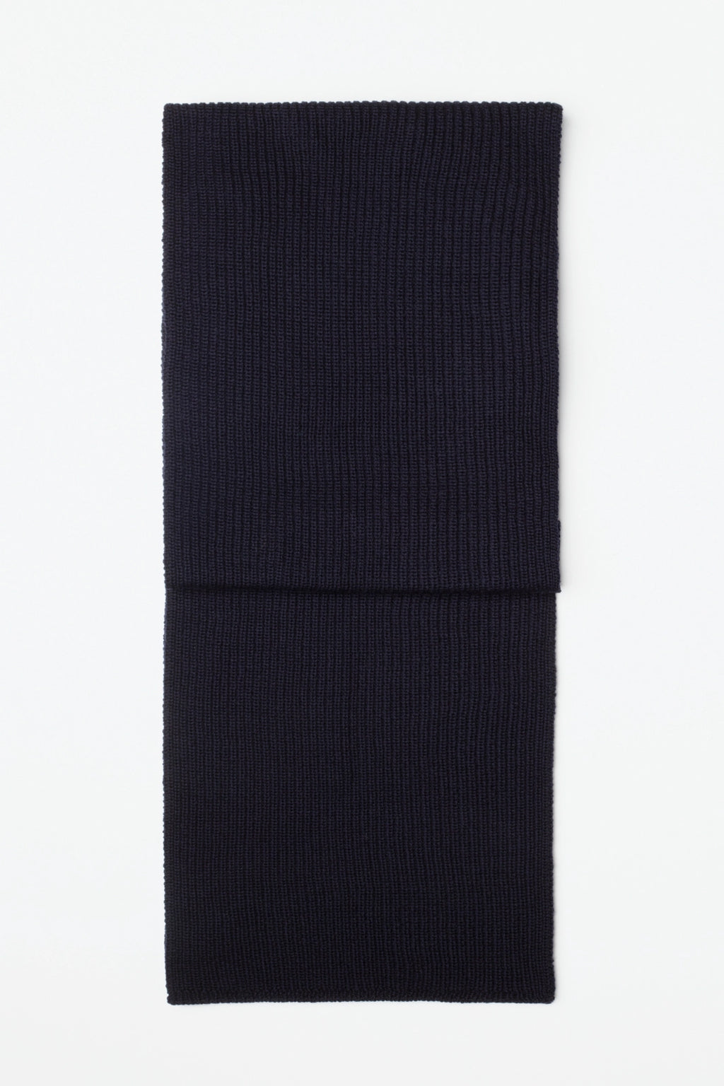 Echarpe unie laine mérinos bleu marine