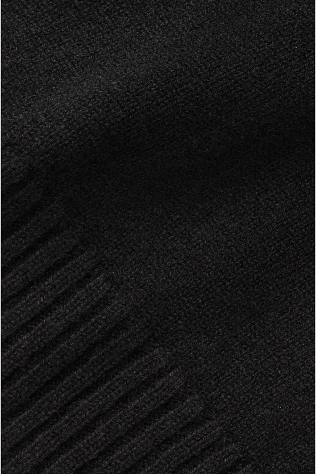 Pull Noir en Laine Mérinos et Cachemire 