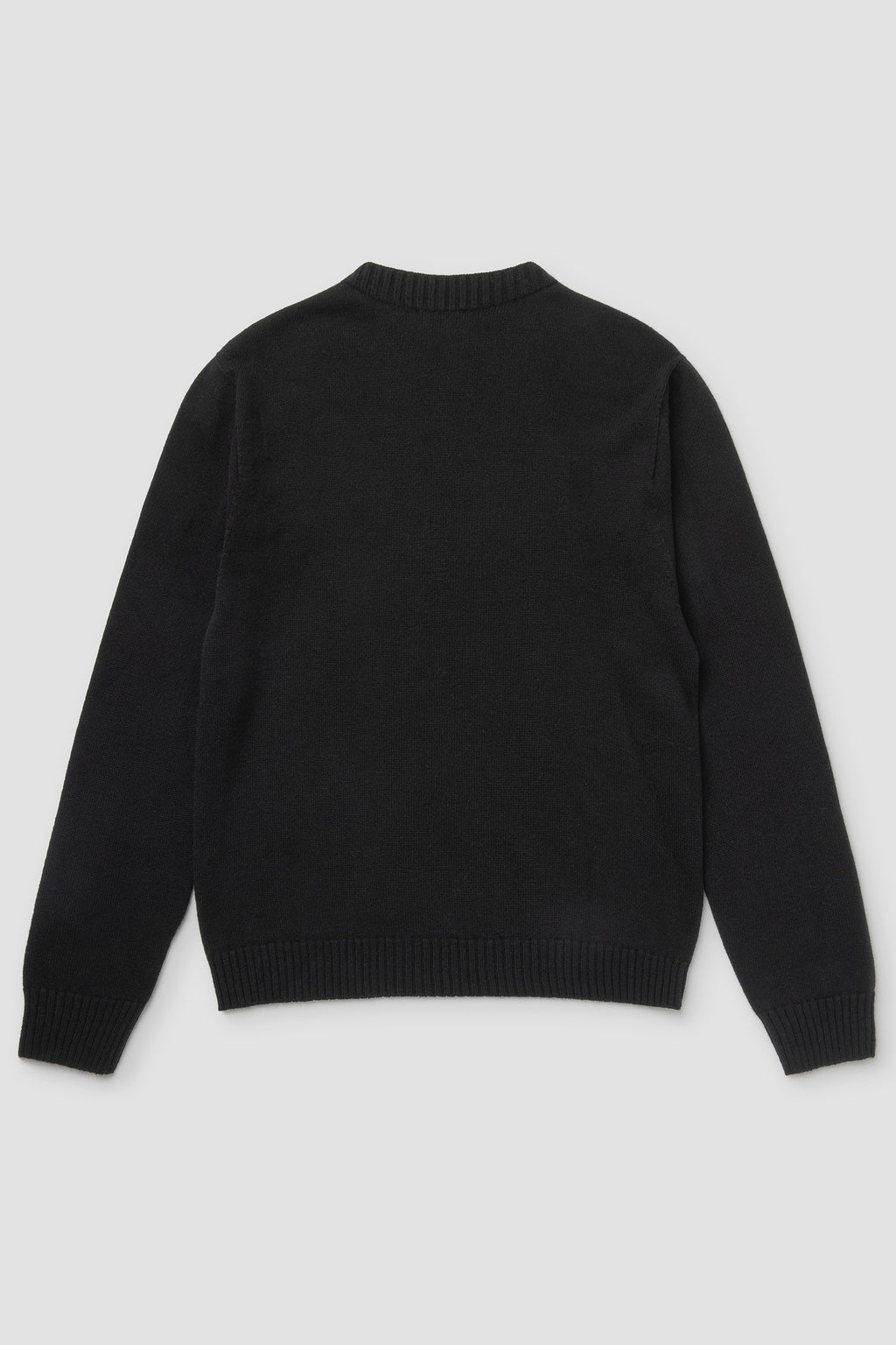 Dos Pull Noir en Laine Mérinos et Cachemire 