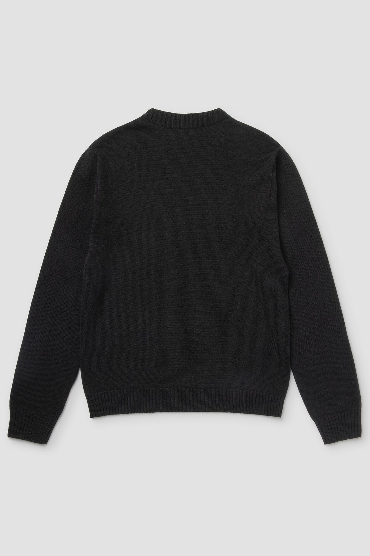 Dos Pull Noir en Laine Mérinos et Cachemire 