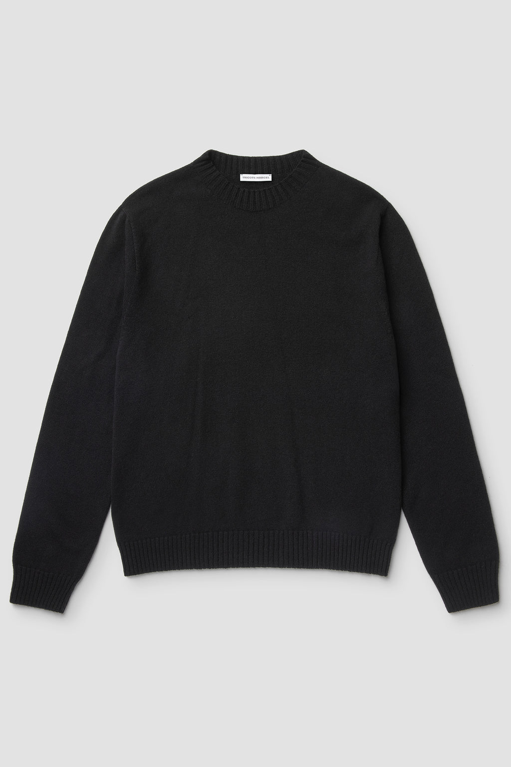 Pull Noir en Laine Mérinos et Cachemire Made in France