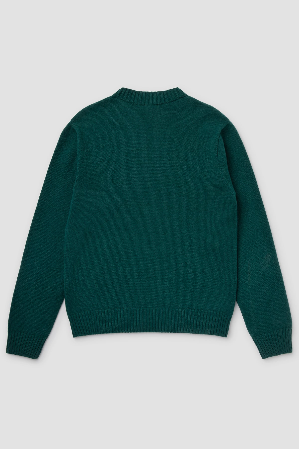 Dos Pull Vert en Laine Mérinos et Cachemire 