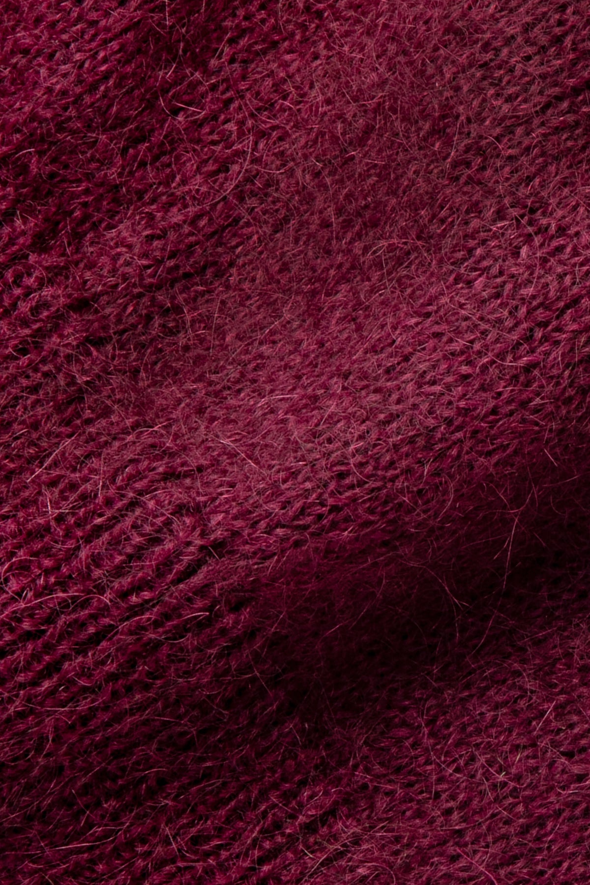 Pull sans manche Bordeaux en Mohair
