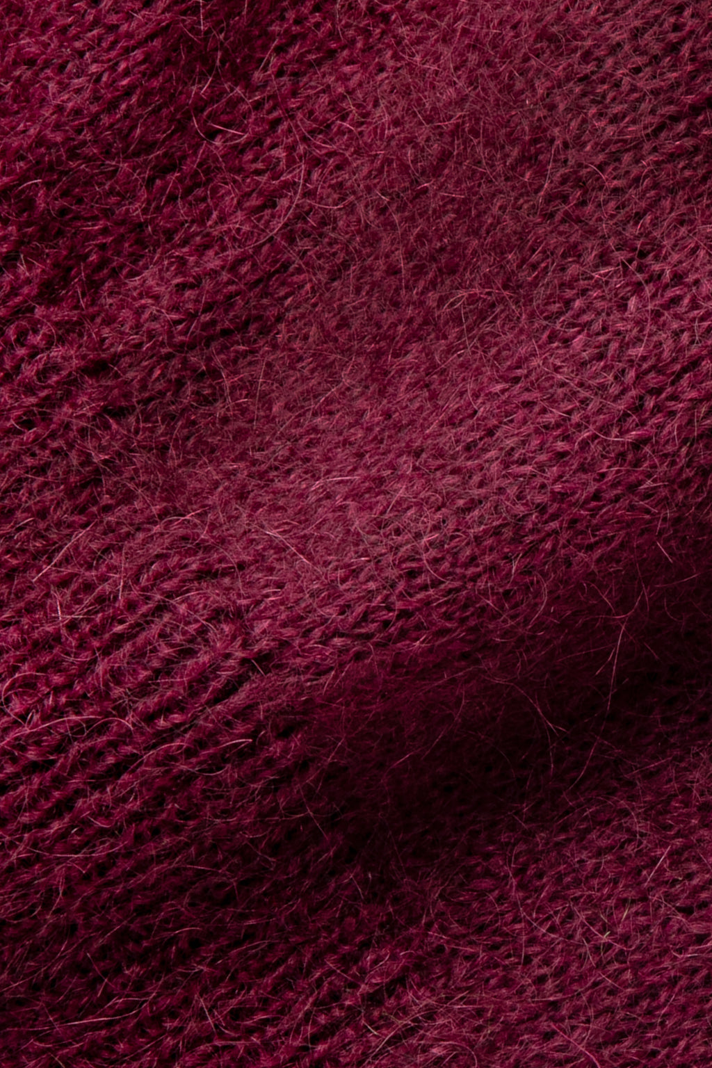 Pull sans manche Bordeaux en Mohair