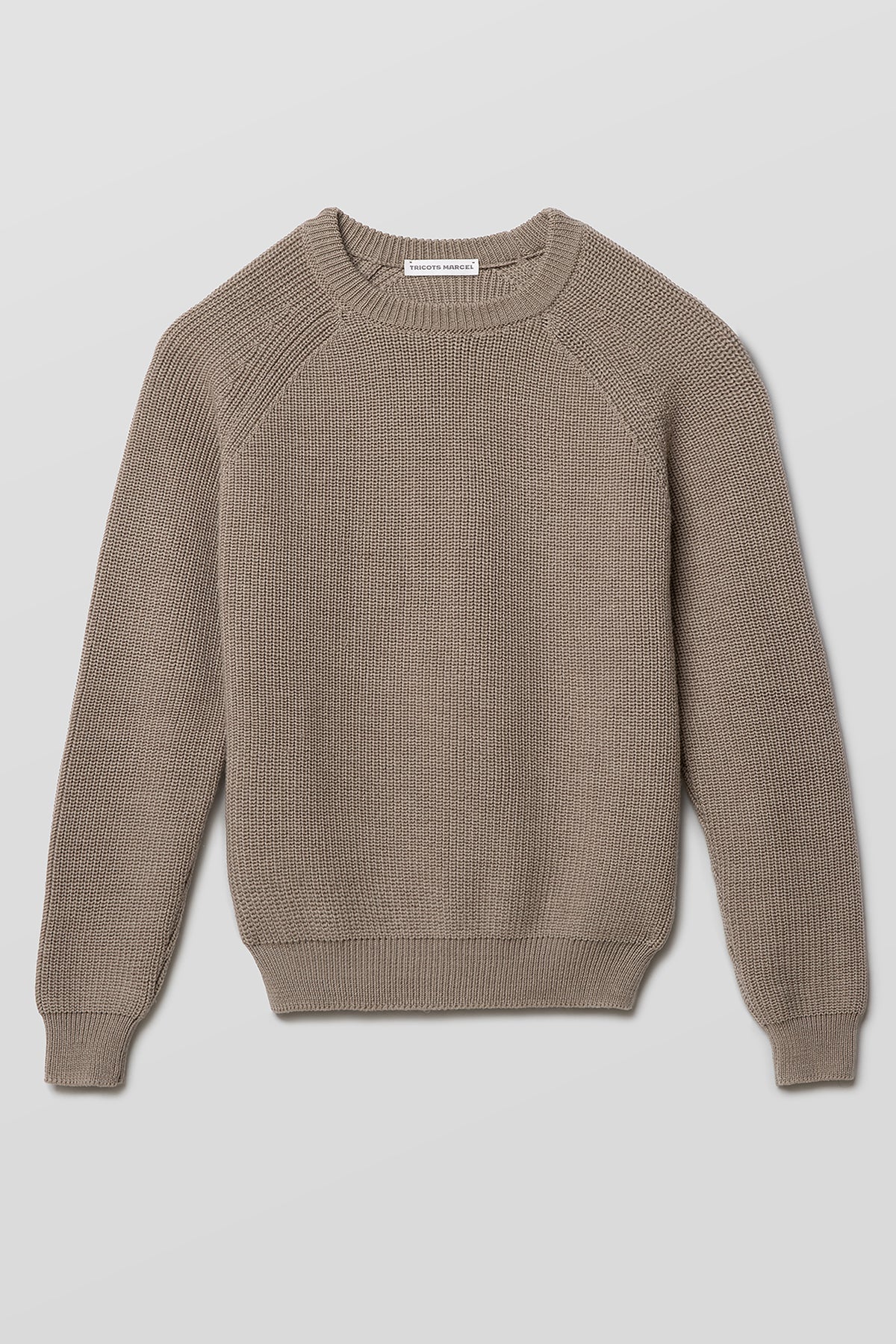  Pull Beige en Laine Mérinos Made in France