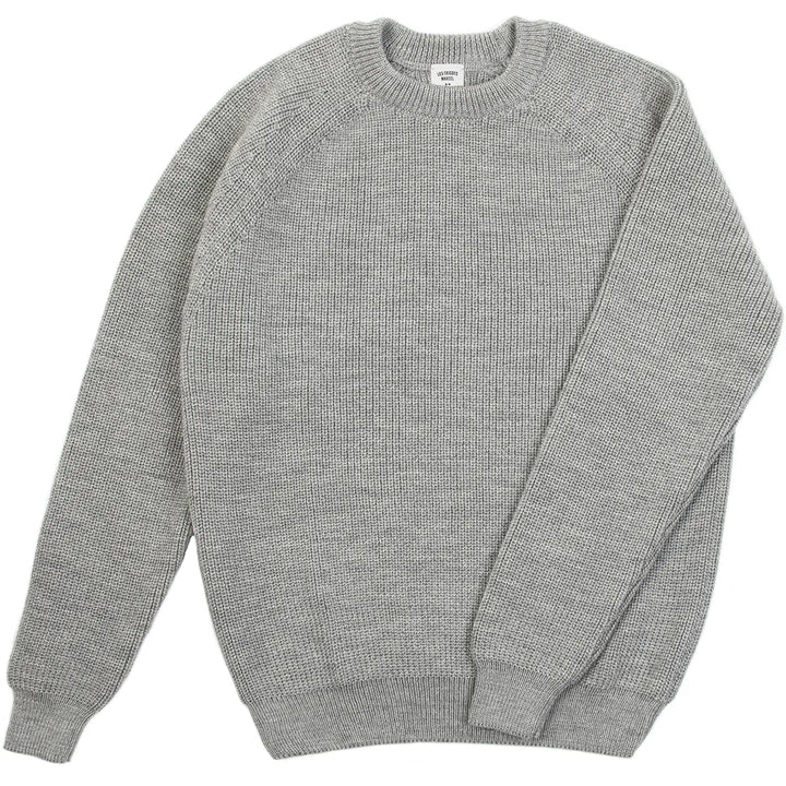 Le Pull en laine mérinos gris chiné