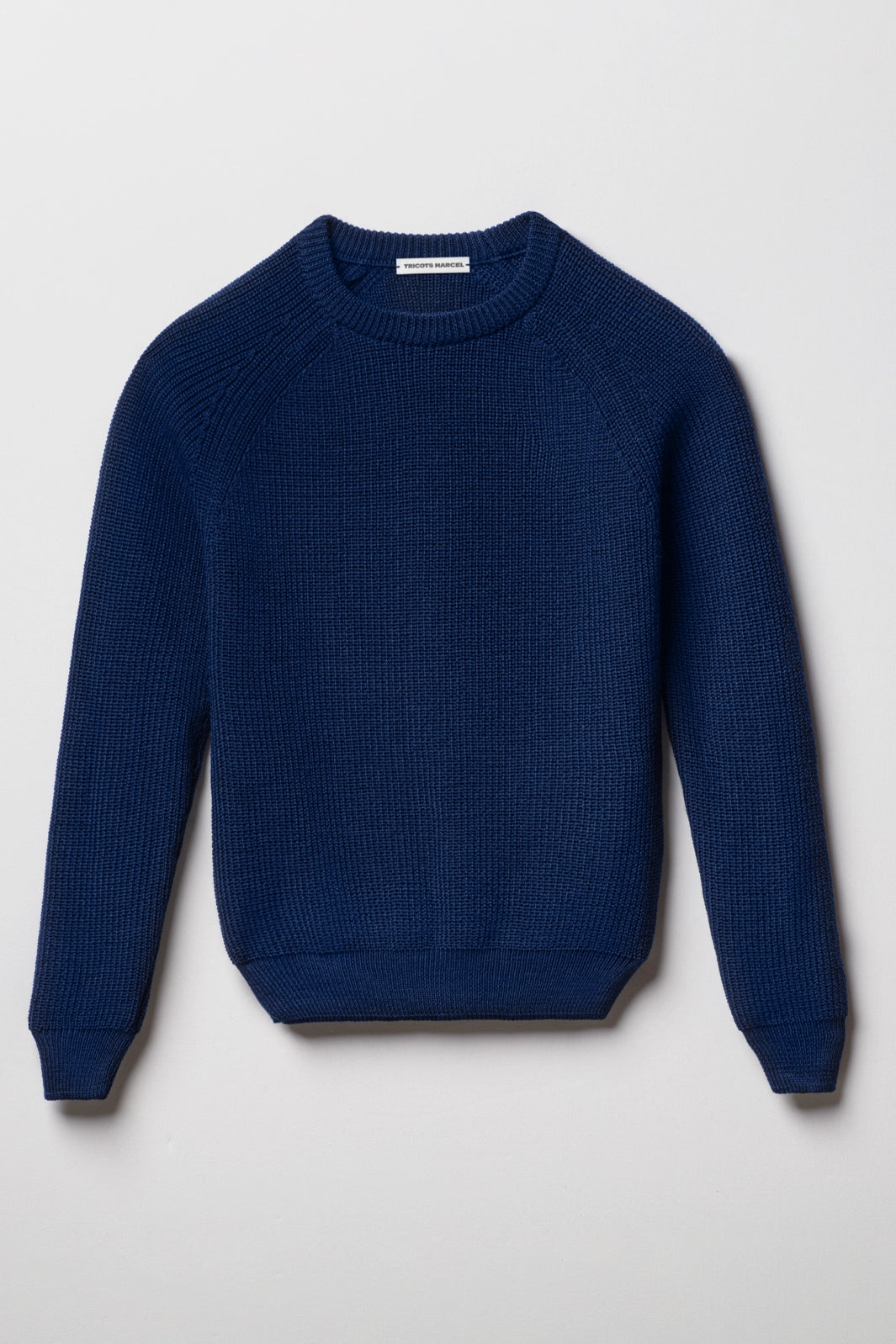 Pull Bleu en Laine Mérinos Made in France