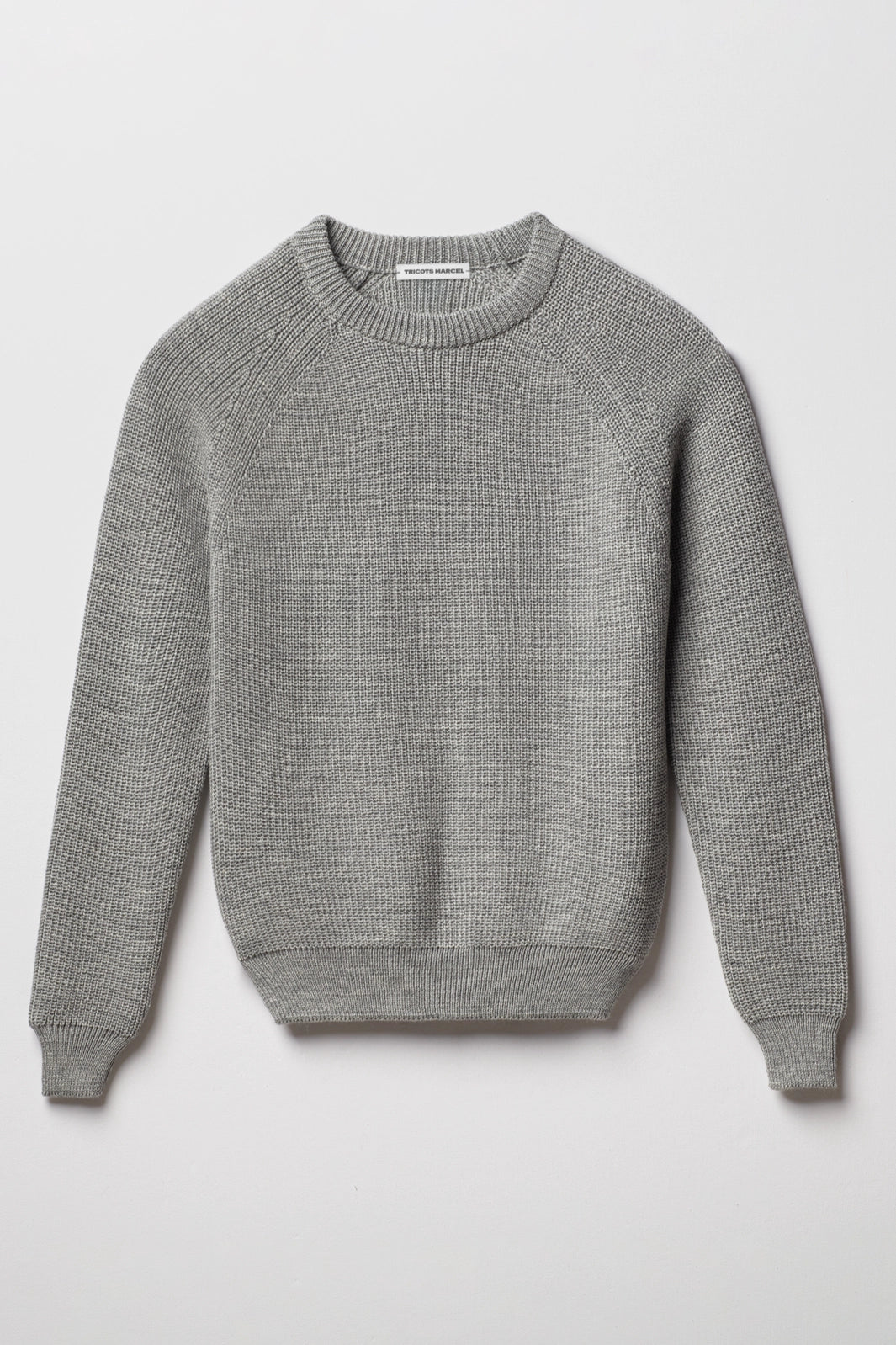 Pull Gris en Laine Mérinos Made in France