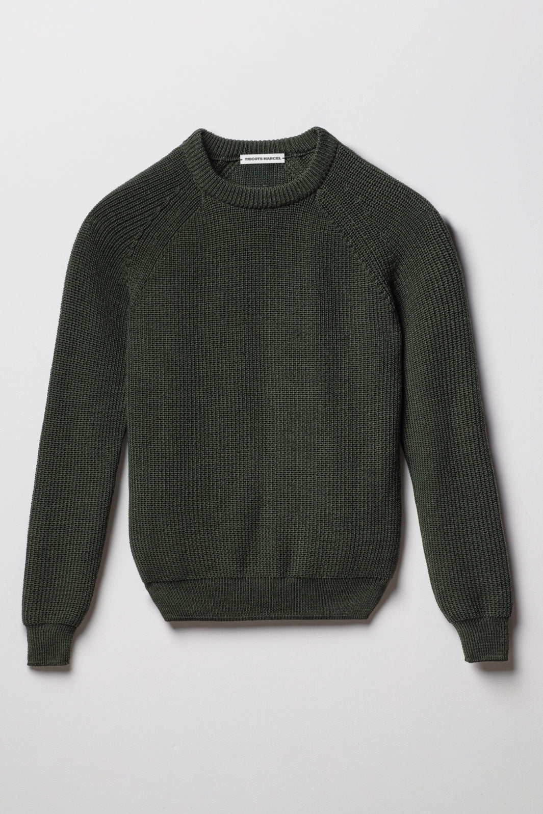 Pull Kaki en Laine Mérinos Made in France