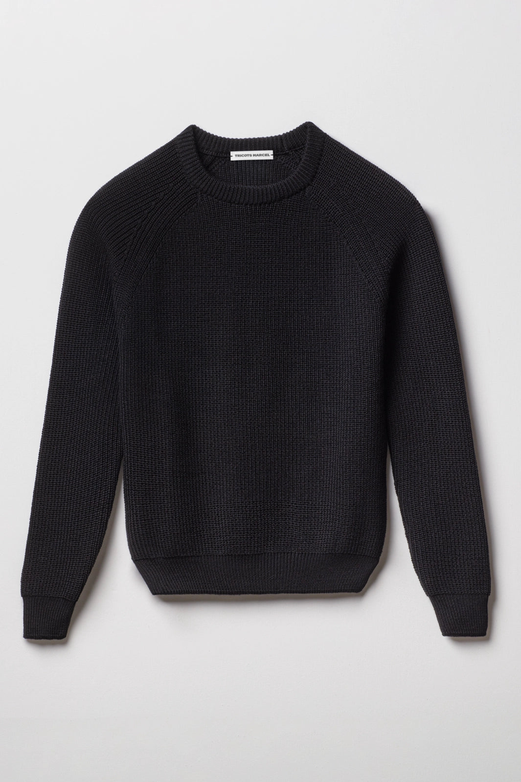 Pull Noir en Laine Mérinos Made in France