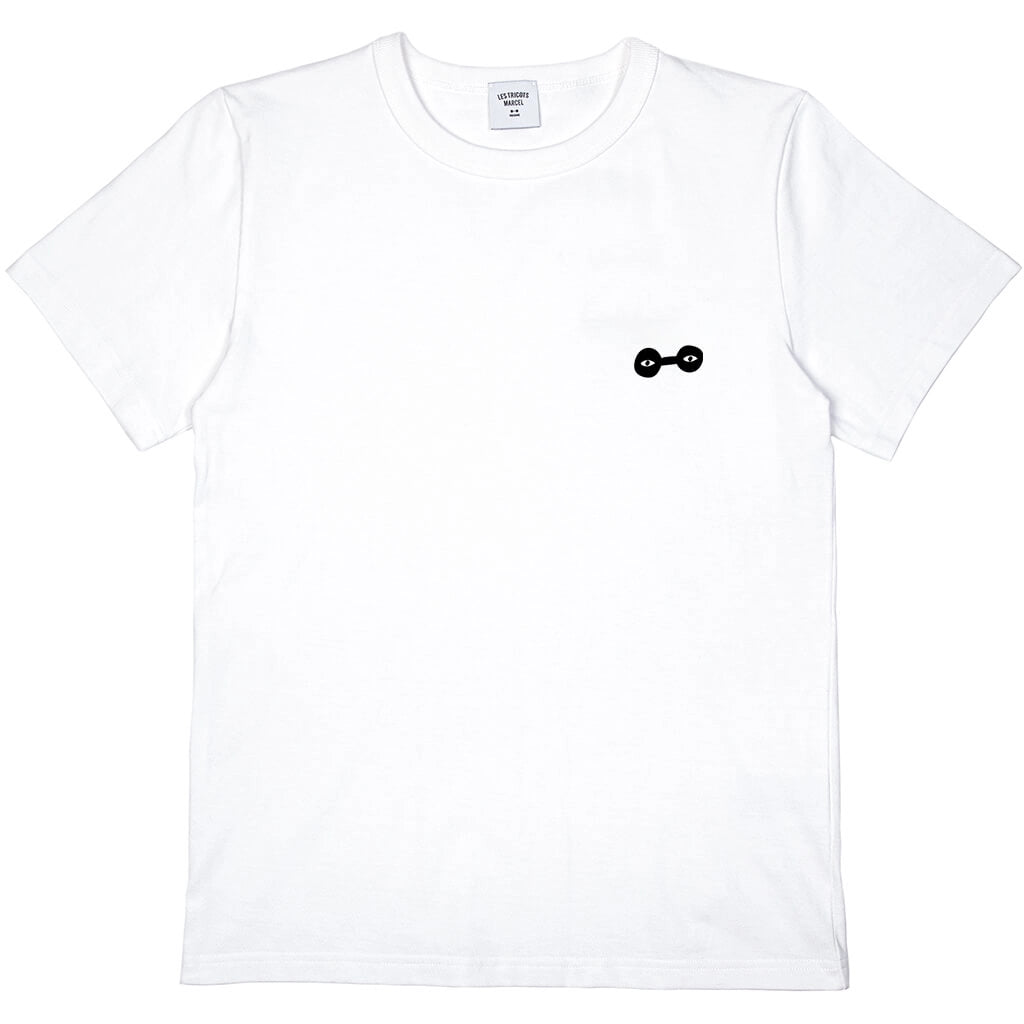 Tee Shirt en coton blanc avec logo haltère