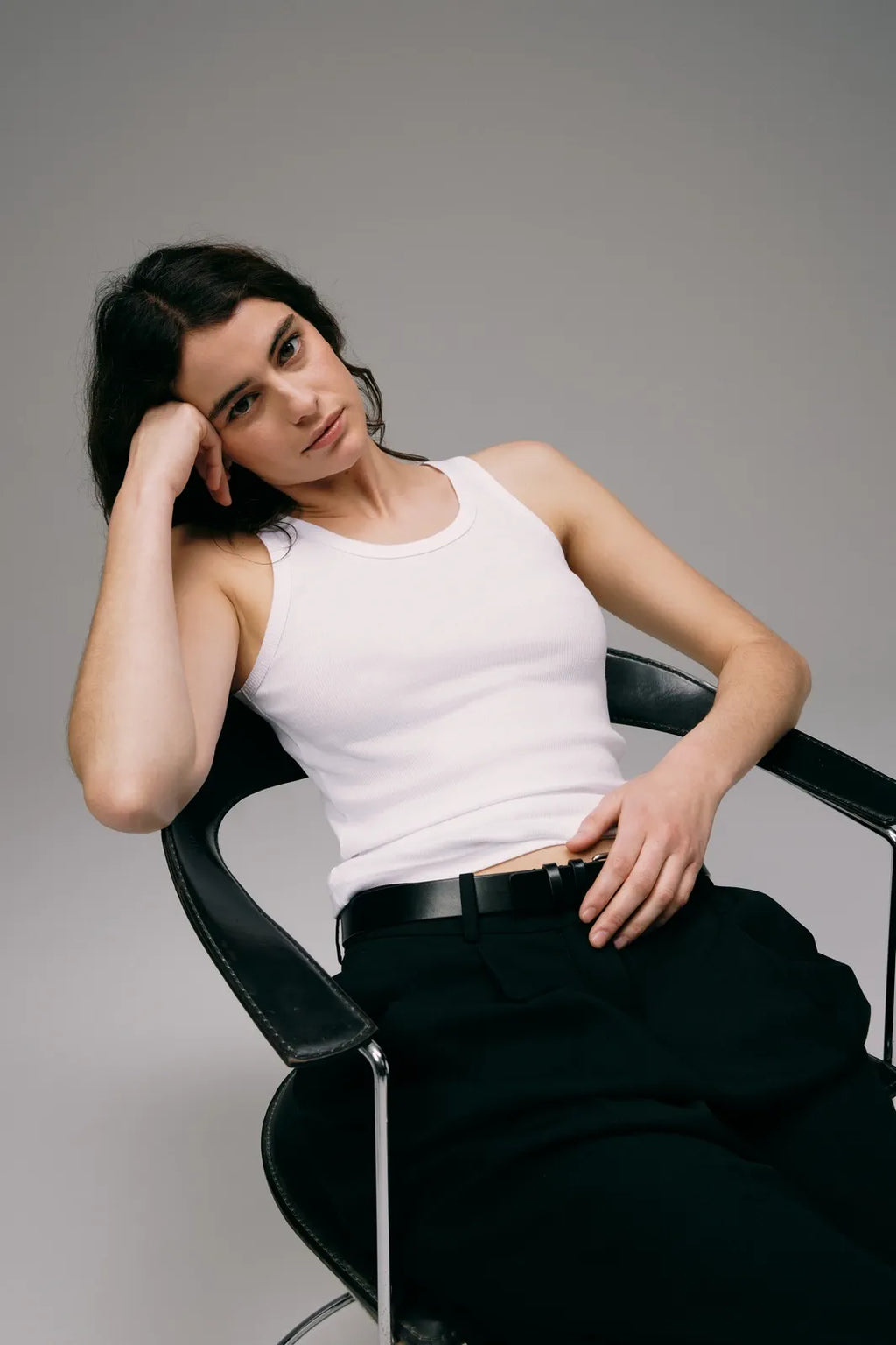 débardeur Marcel Femme Blanc en coton