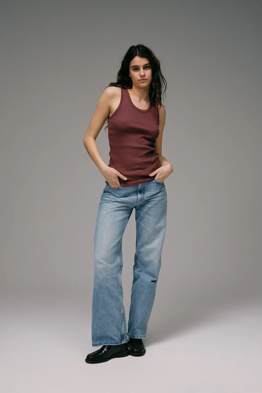 Débardeur Marcel Femme Bordeaux