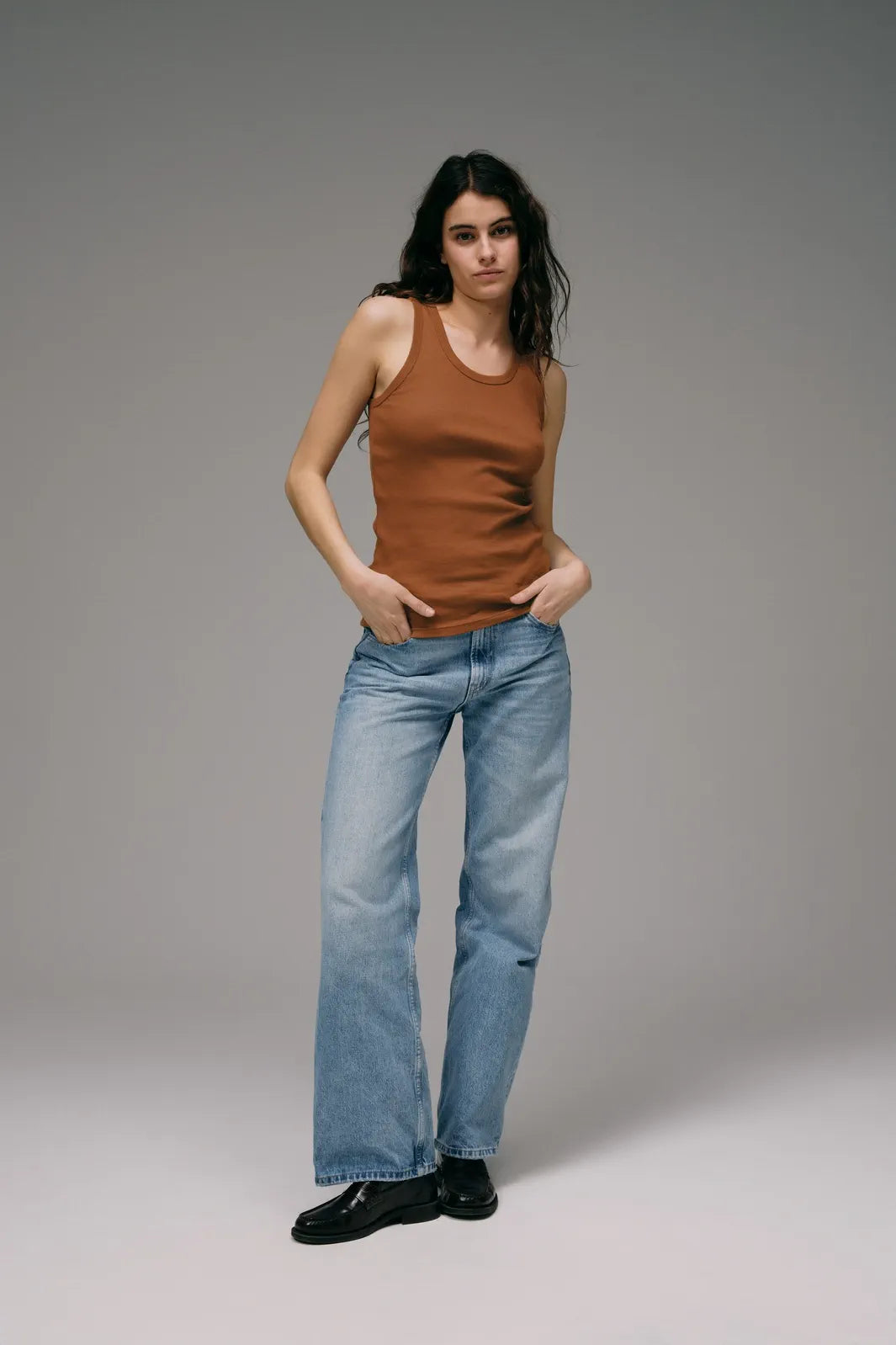 Débardeur Marcel Femme Cognac