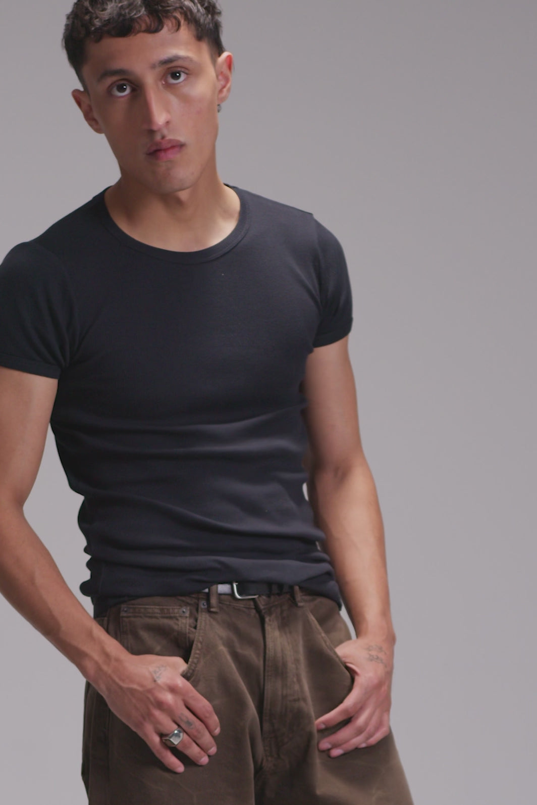 Maillot de Corps Homme Noir