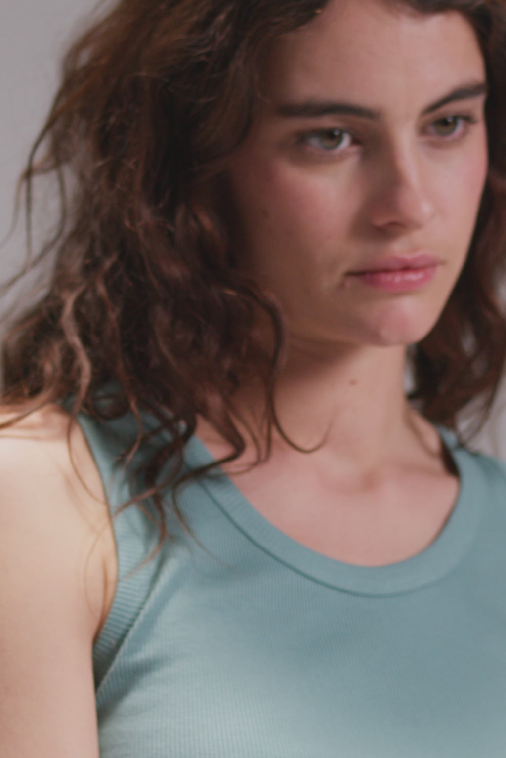 Débardeur Marcel Femme Vert Lagon 