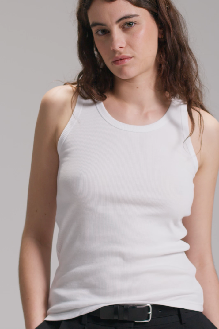 Débardeur Marcel femme Blanc