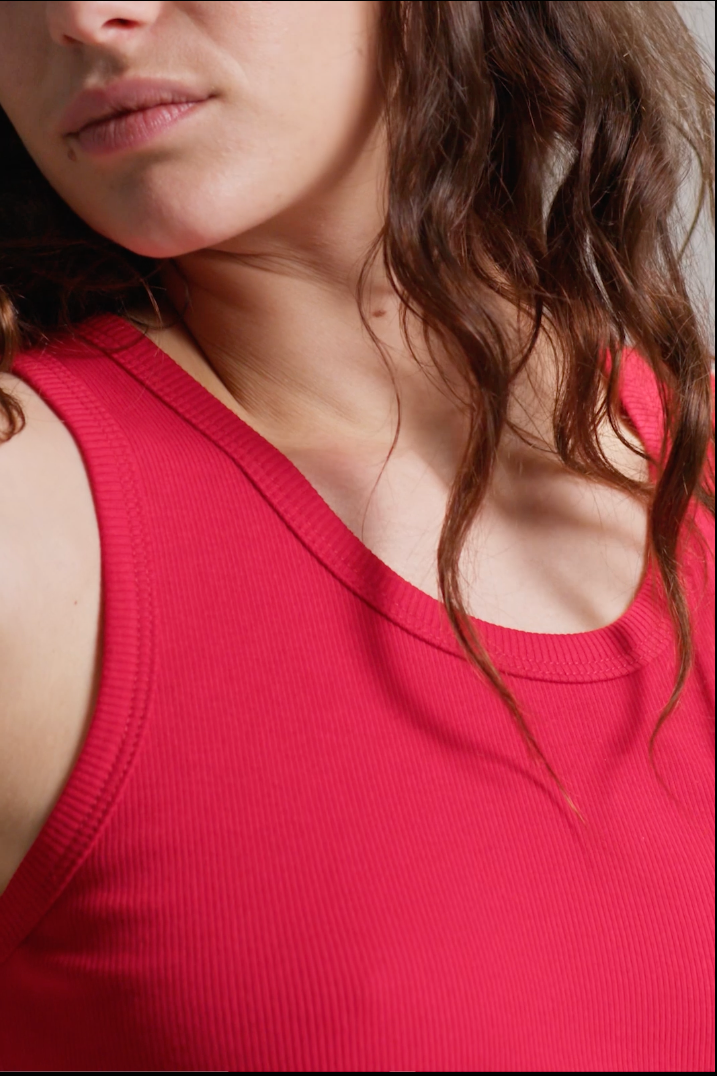 Débardeur Marcel Femme Rouge