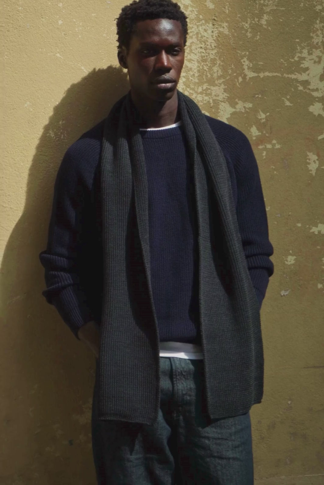 値下げ可能　ennoy MERINO WOOL SWEATER (NAVY) L The Men's Navy Blue Sweater in merino wool. – Tricots Marcel