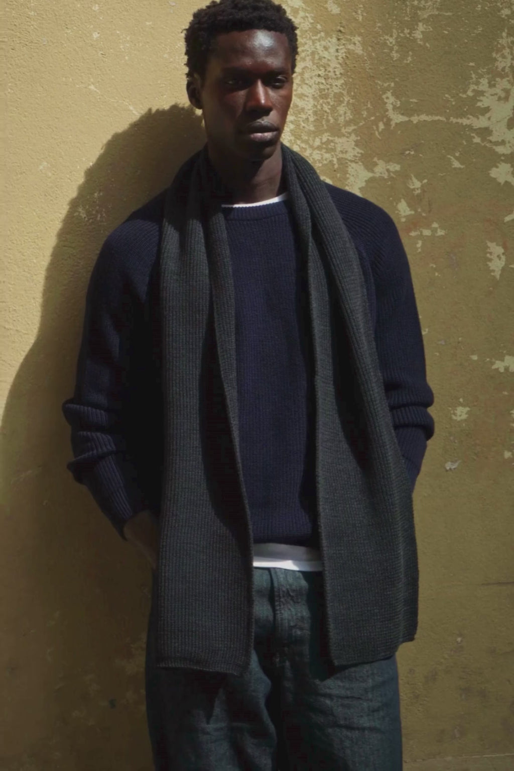 Pull Homme Marine en laine mérinos