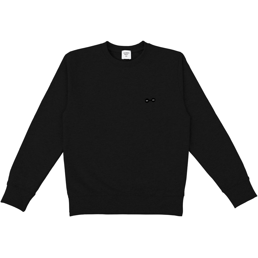 Sweat bébert made in France et recyclé en coton polyester noir