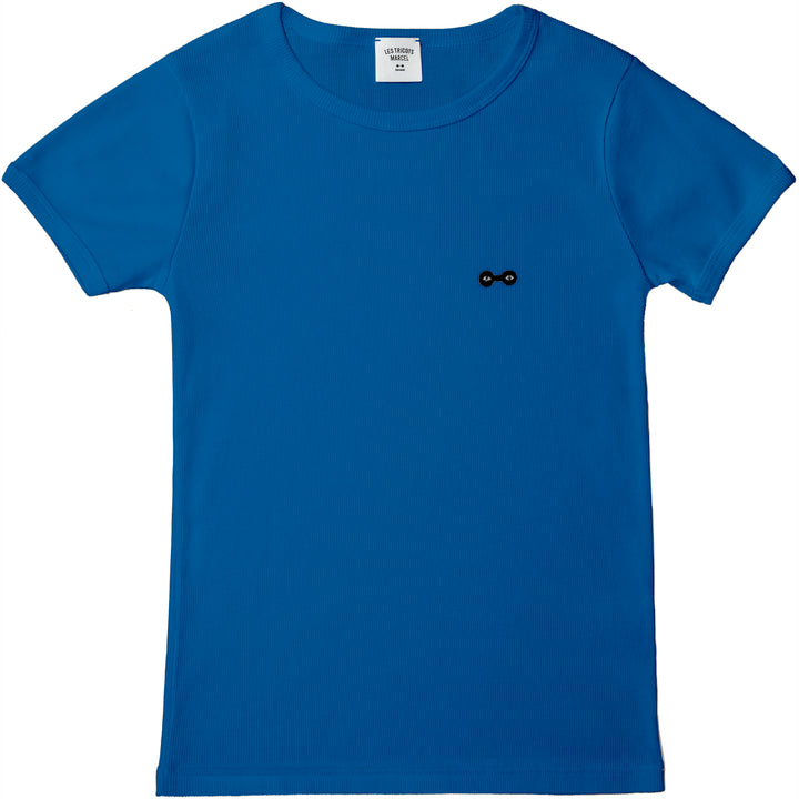 Maillot de Corps Lucien bleu le tee shirt les tricots marcel