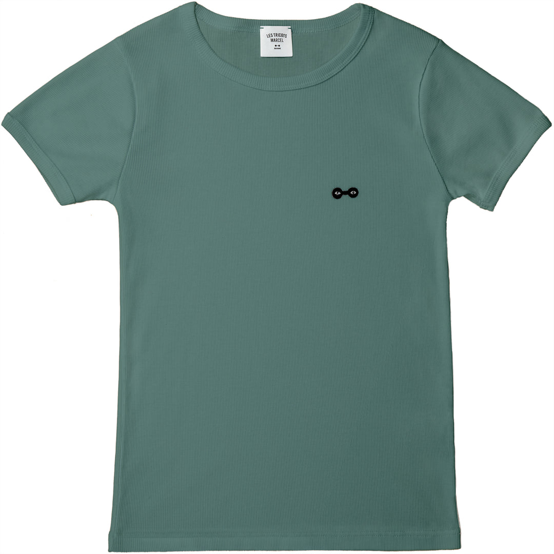 Maillot de Corps Lucien vert lagon le tee shirt les tricots marcel